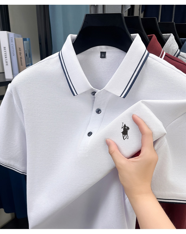 Polo Shirt Pique - قميص بولو صيفي بياقة مخططة، مصنوع