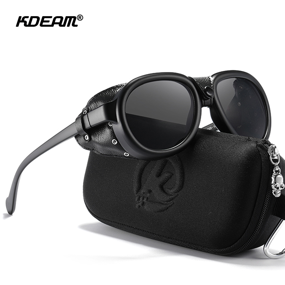 Sunglasses Aviator Polarized - نظارات شمسية KDEAM Pilot Steampunk للرجال
