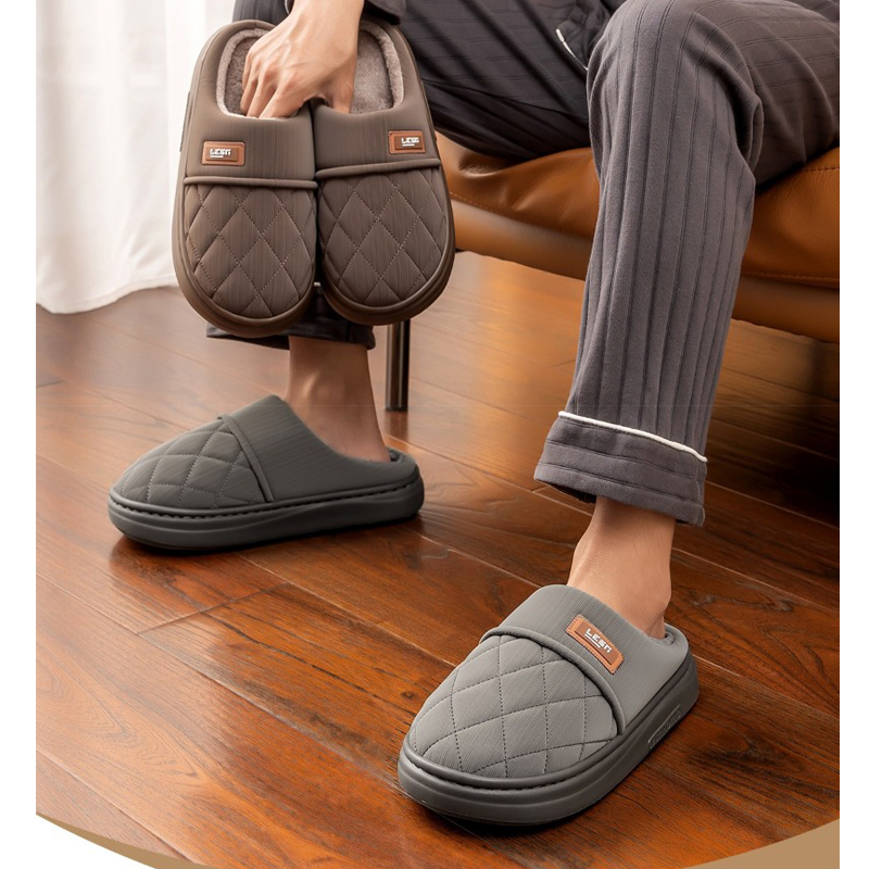 Flip Flop Leather Men - شتاء دافئ النعال النساء الرجال الذكور