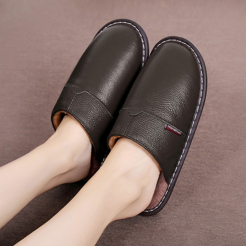 Flip Flop Leather Men - العلامة التجارية المنزل شبشب جلدي الرجال