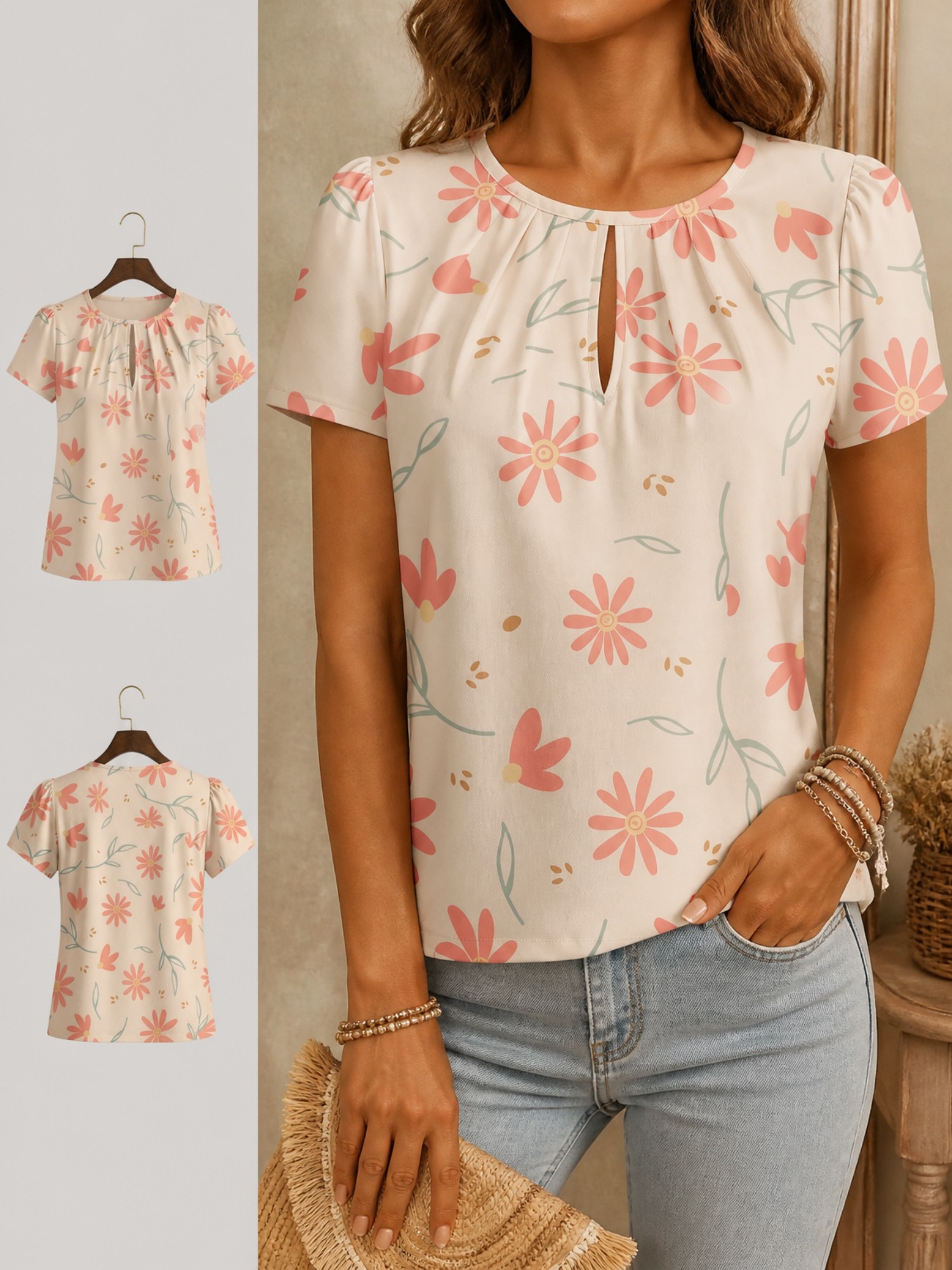 Resort Shirt Floral - قميص نسائي أنيق جديد لعام 2026