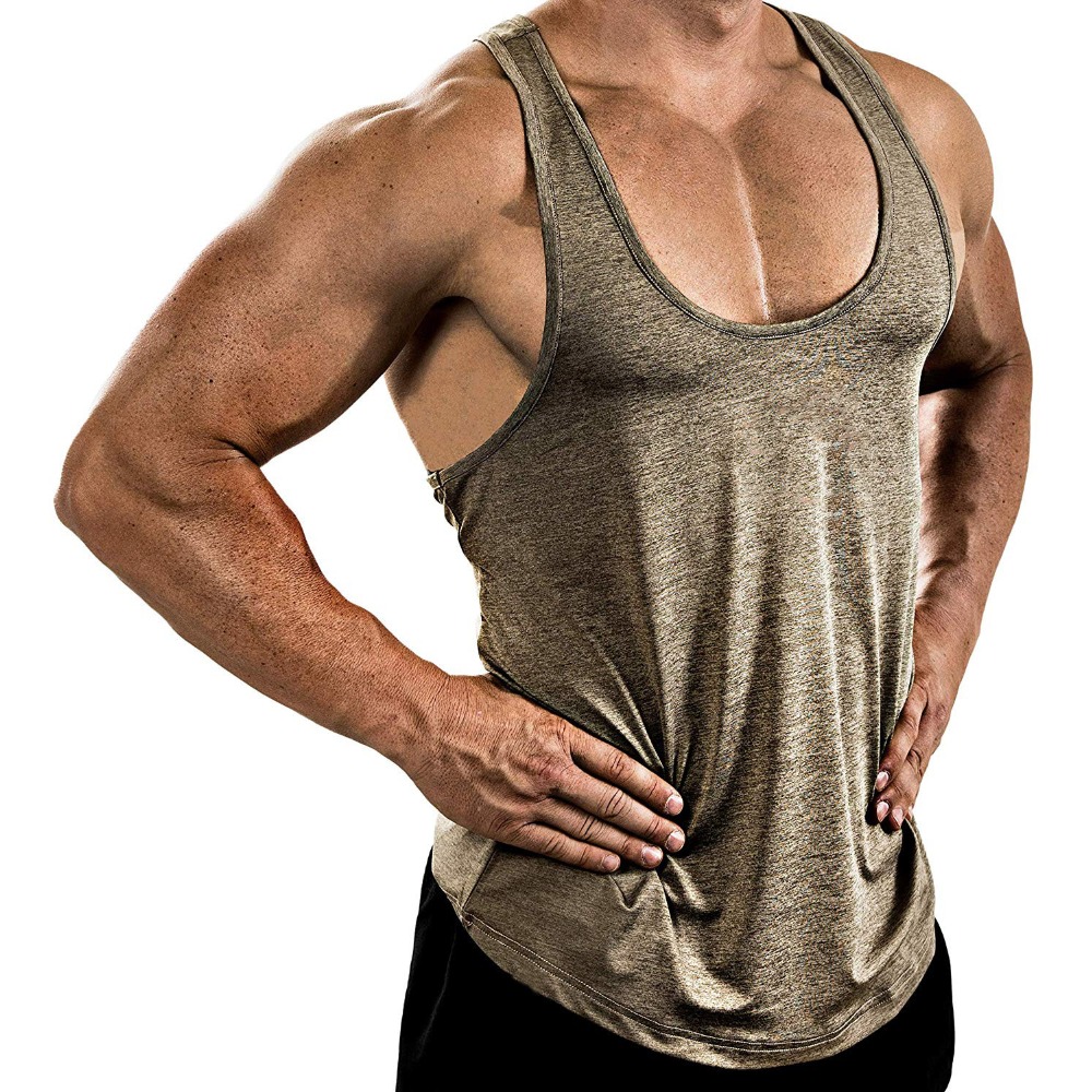 Tank Top Muscle - قميص رياضي رجالي بدون أكمام برقبة