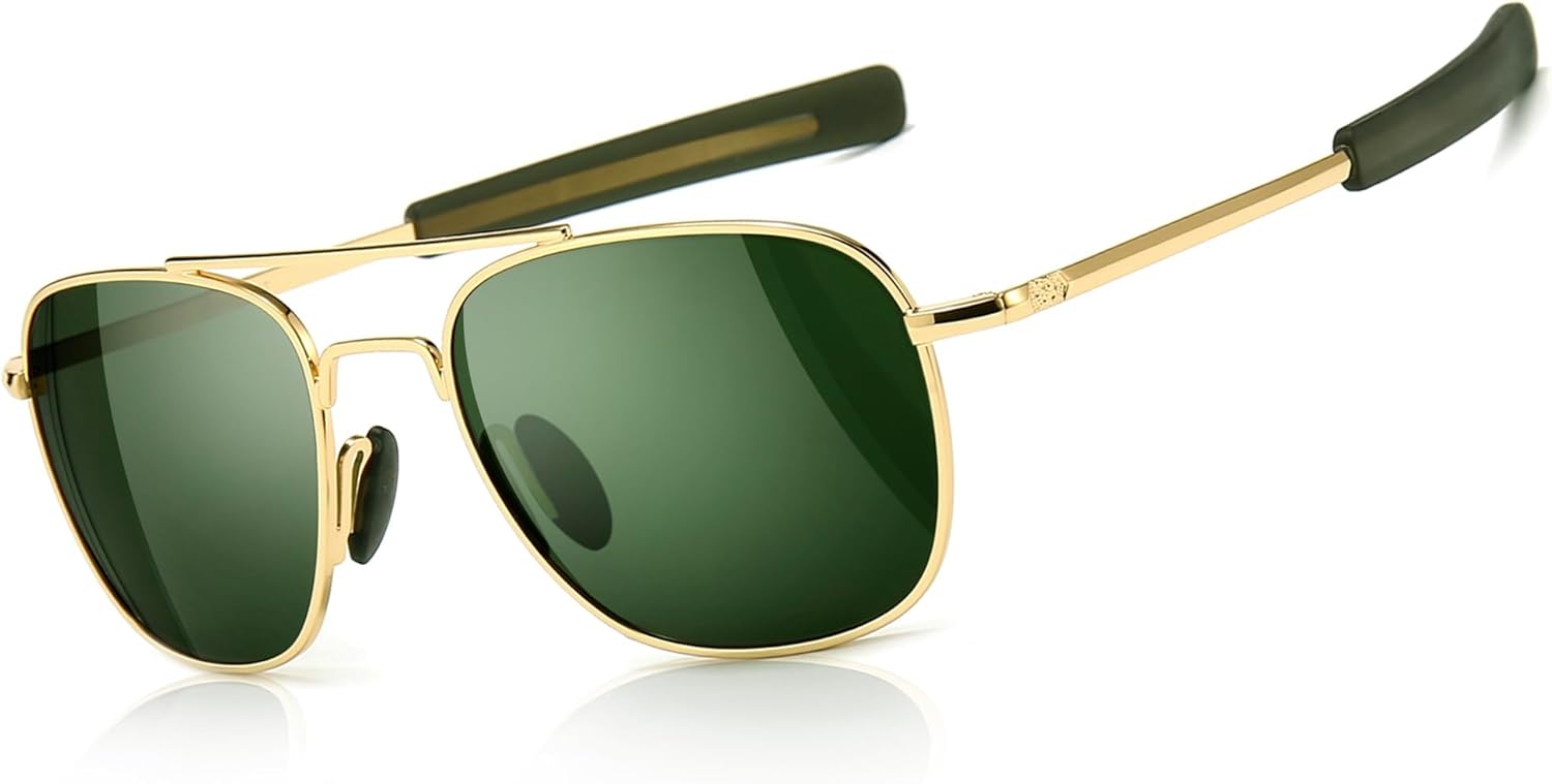 Sunglasses Aviator Polarized - نظارات شمسية رجالية عسكرية الطراز مستقطبة