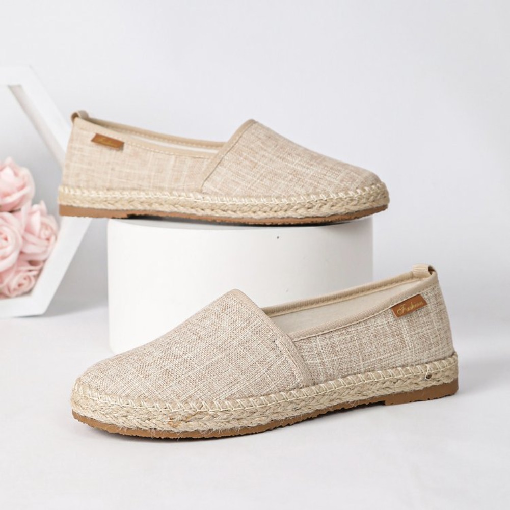 Espadrille Slip On - أحذية قماشية مسطحة مريحة للنساء صيف