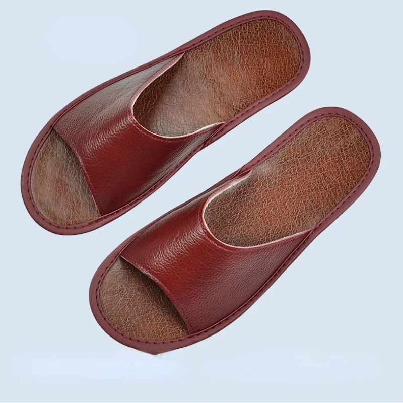 Flip Flop Leather Men - XIHAHA الصيف موضة جلد البقر حقيقية