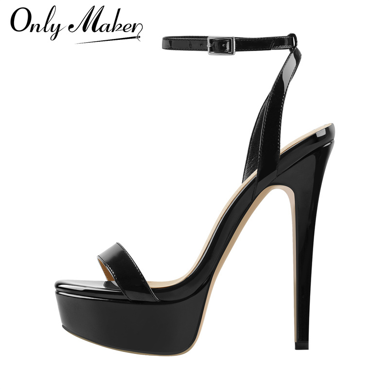 Casual Sandal Leather - Onlymaker النساء منصة خنجر عالية الكعب