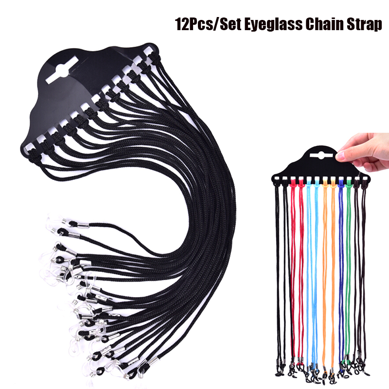 Sunglass Retainer Cord - 12 قطعة/المجموعة متعدد الألوان النظارات الشمسية