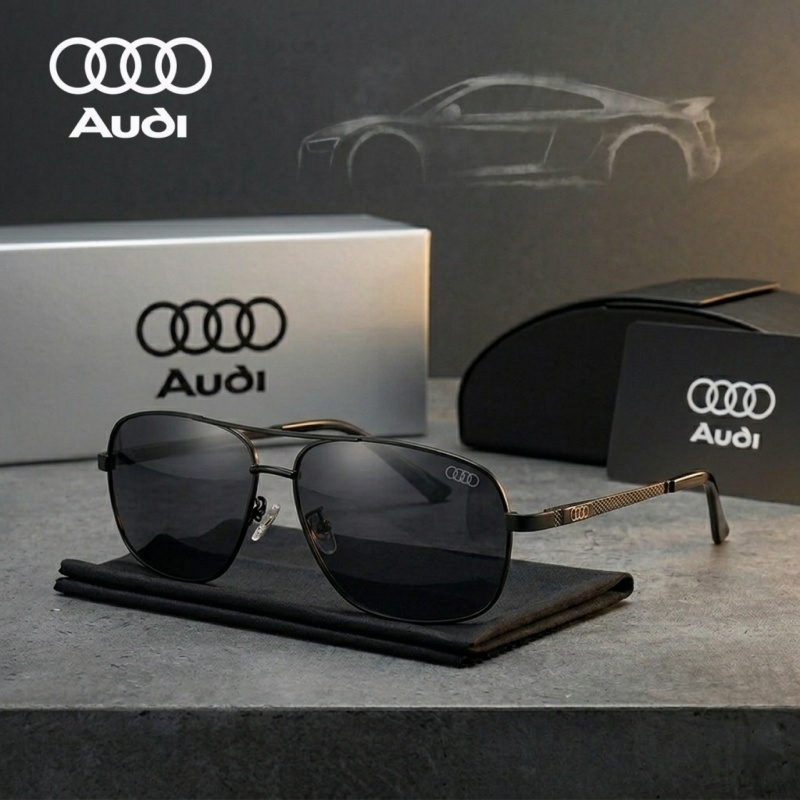 Sunglasses Aviator Polarized - نظارات شمسية فاخرة من AUDI، نظارات