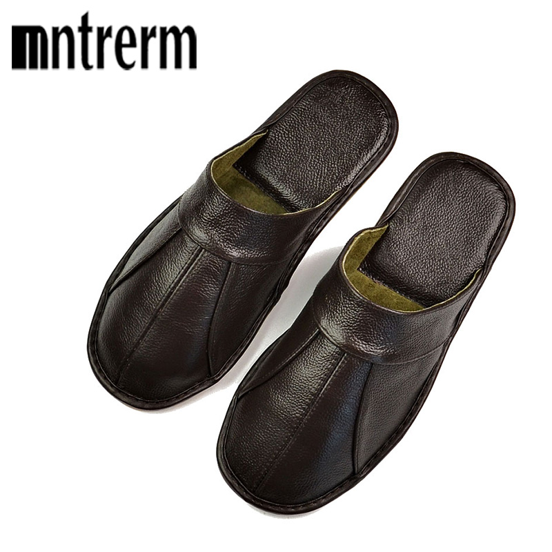 Flip Flop Leather Men - Mntrerm-شبشب رجالي سهل الارتداء ، شبشب