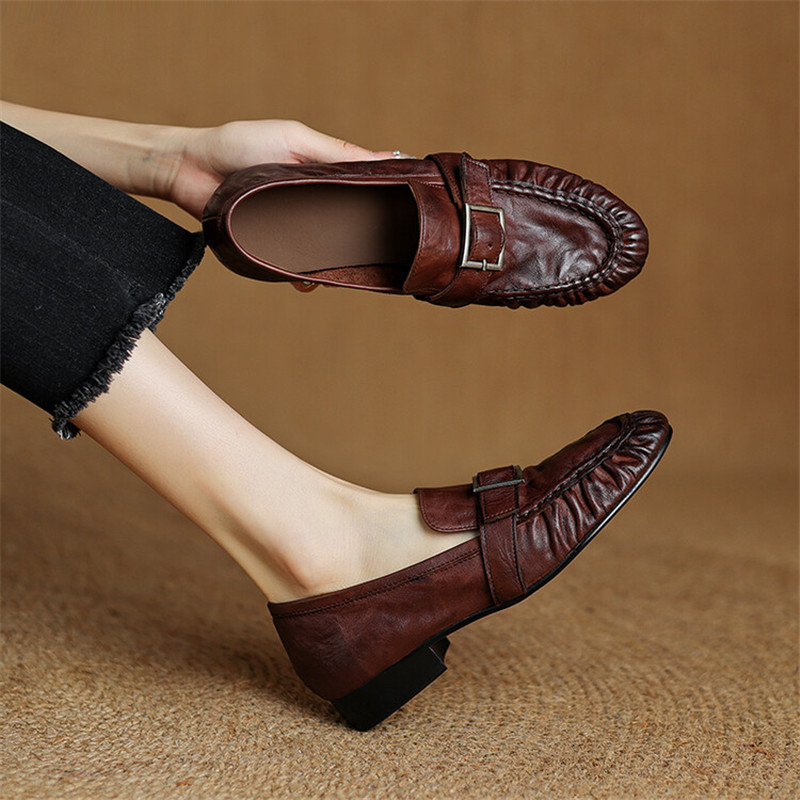 Casual Sandal Leather - أحذية بدون كعب من الجلد الطبيعي