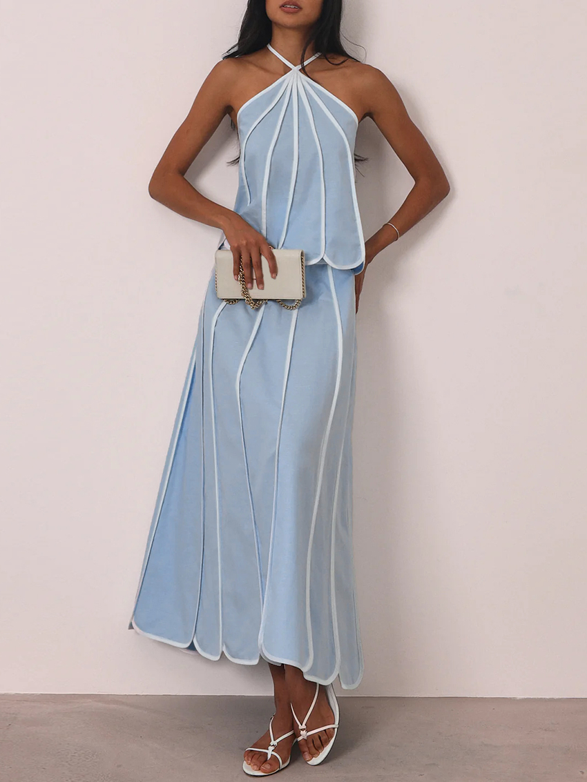 Short Linen Drawstring - طقم بيجامة نسائية خريفي من ماركة