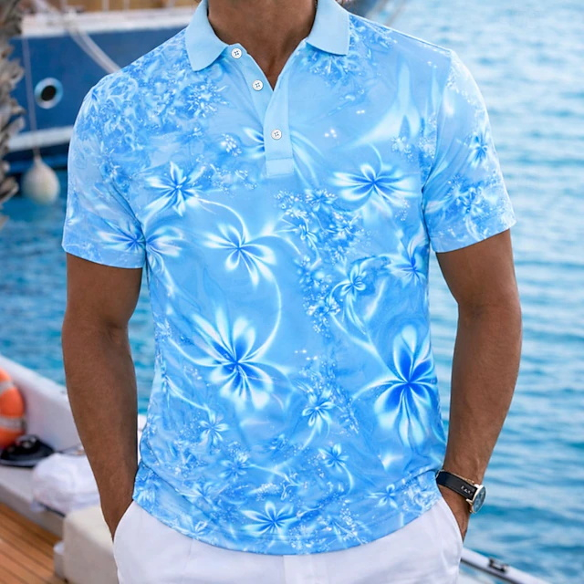 Resort Shirt Floral - قميص بولو رجالي صيفي 2026 بتصميم