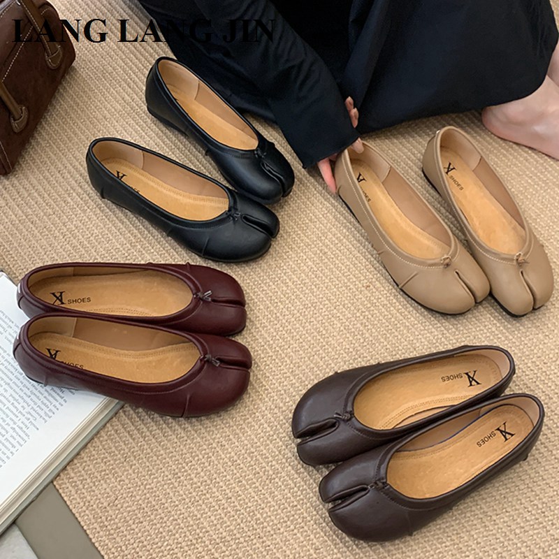 Espadrille Slip On - الربيع سبليت تو النساء الباليه الشقق