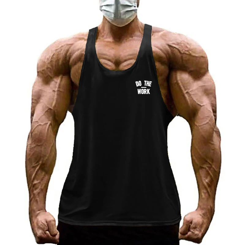 Tank Top Muscle - الرجال القطن بلا أكمام تيز رياضة