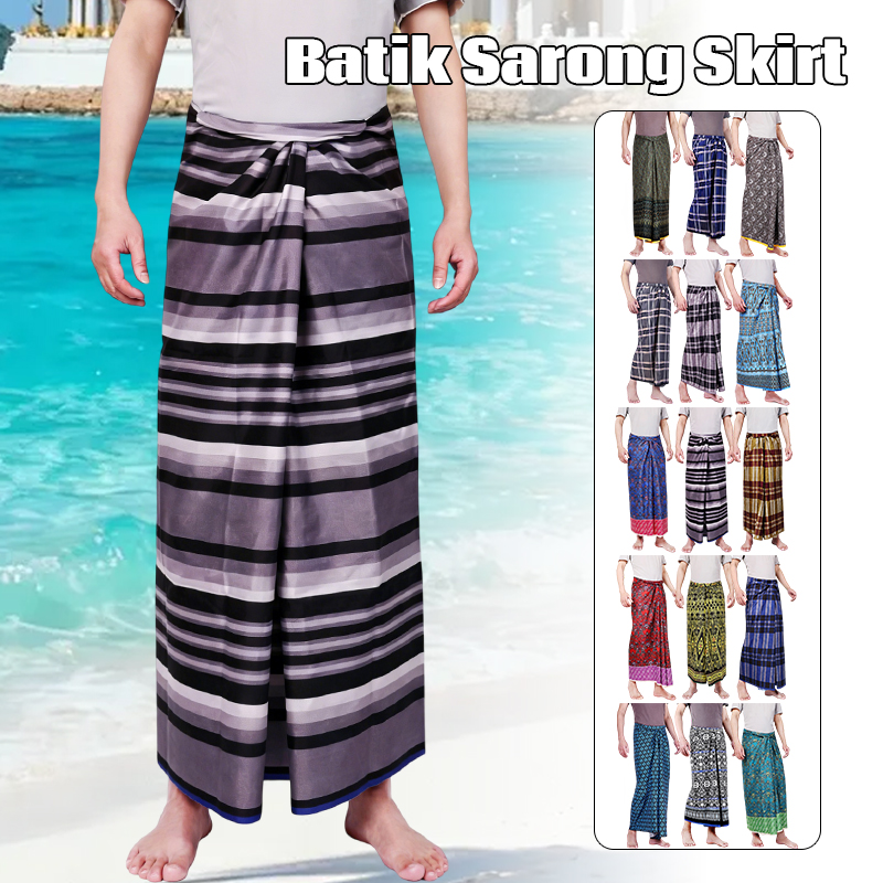 Sarong Men Wrap - تنورة سارونج باتيك للرجال والنساء، فستان