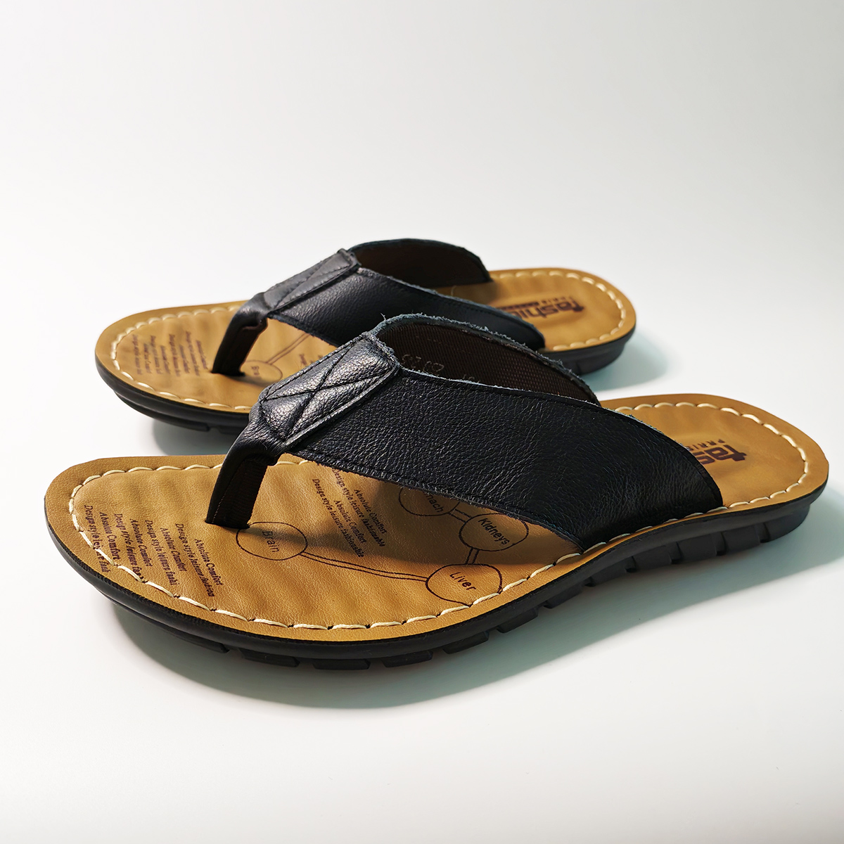 Flip Flop Leather Men - أحذية صيفية للرجال شباشب من الجلد