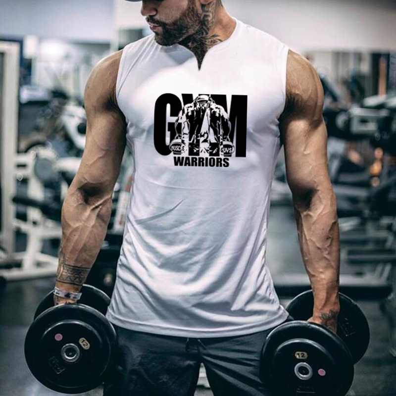 Tank Top Muscle - الصيف تشغيل الخامس الرقبة سترات الصالة