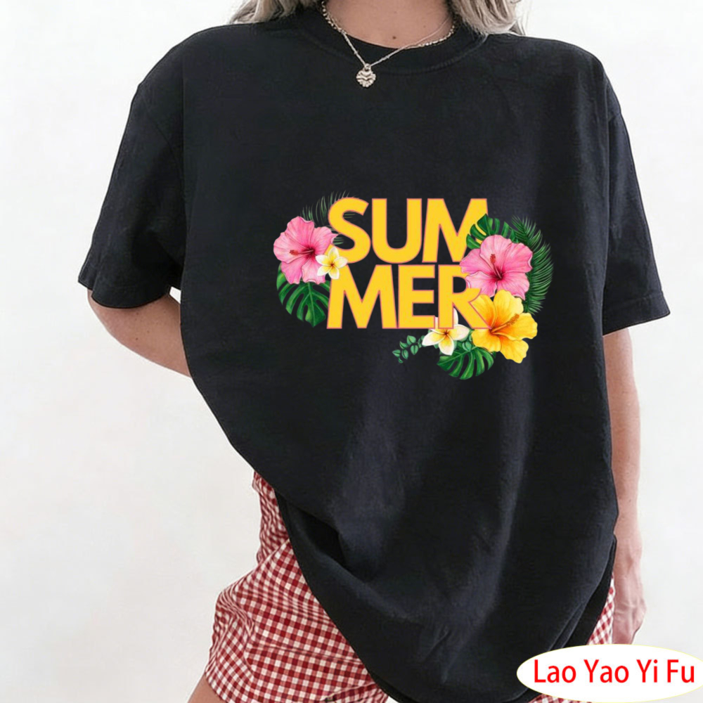 Resort Shirt Floral - تي شيرت صيفي بنقشة زهور استوائية،