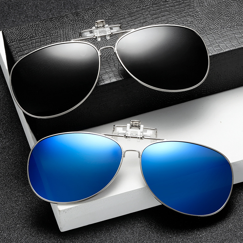 Sunglasses Aviator Polarized - نظارة شمسية مستقطبة مع مشبك للجنسين