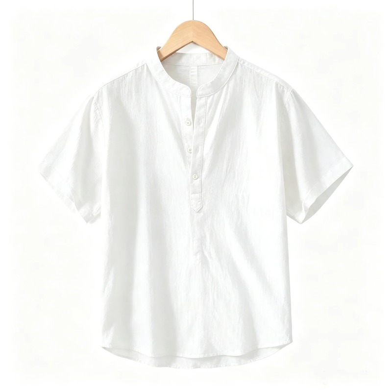 قمصان رجالية صيفية بأكمام قصير - مراجعة Linen Shirt Breathable وسعره