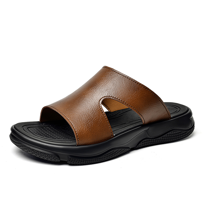 صنادل جلدية للرجال بنعل سميك م - مراجعة Flip Flop Leather Men وسعره
