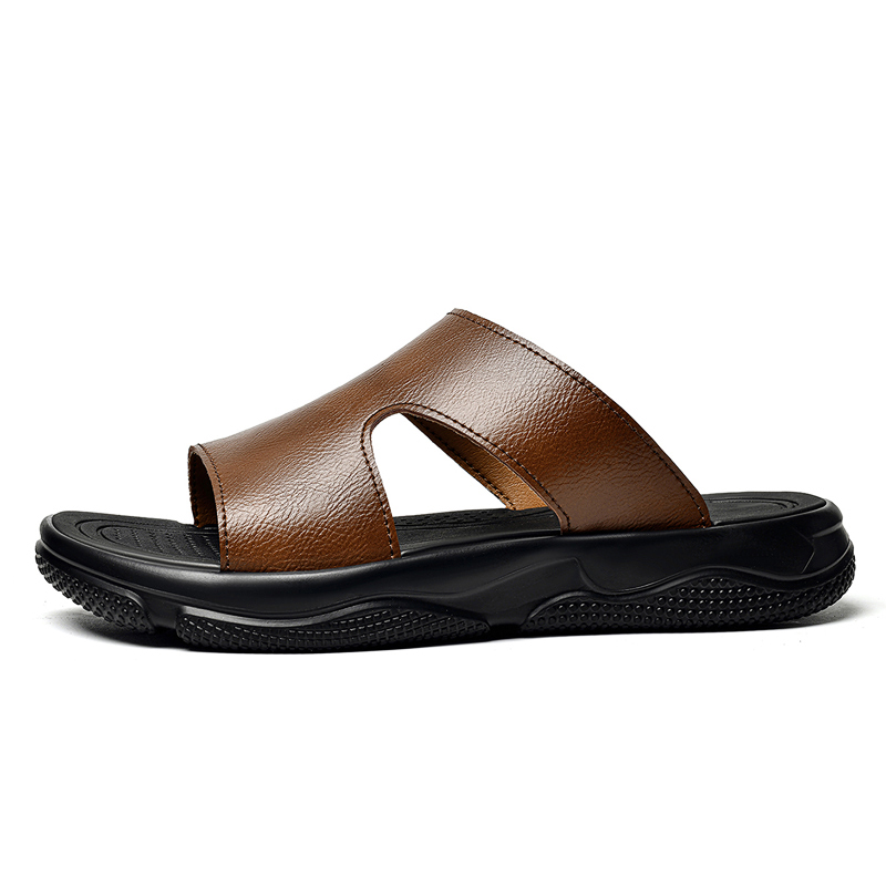 صنادل جلدية للرجال بنعل سميك م - مراجعة Flip Flop Leather Men وسعره