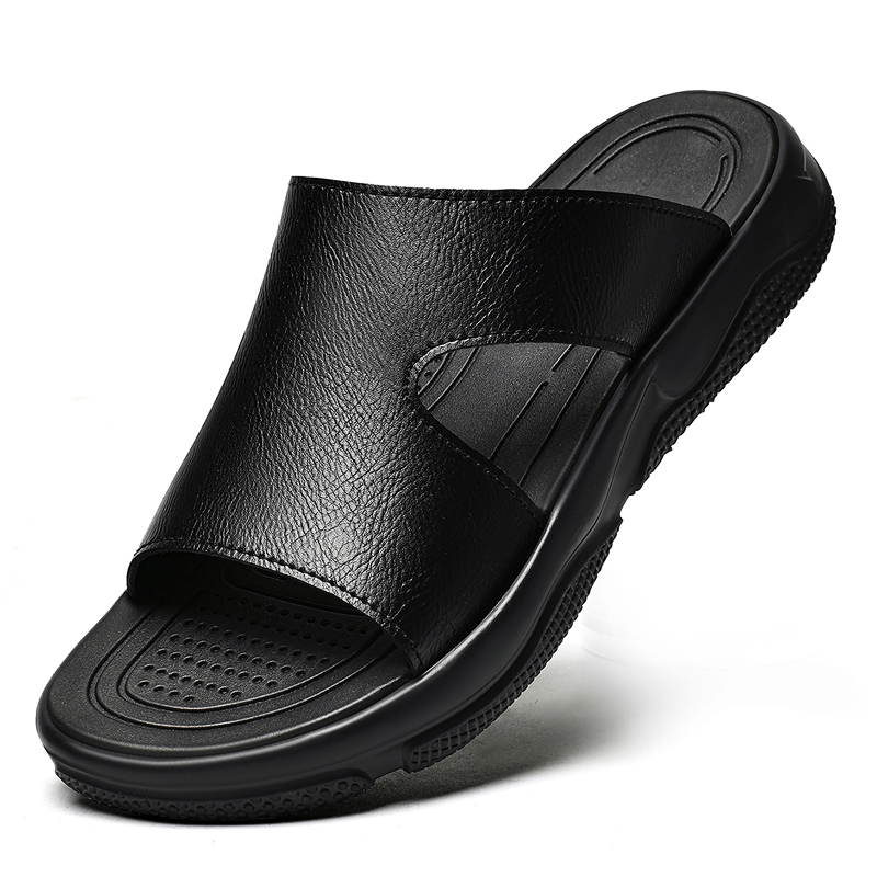 صنادل جلدية للرجال بنعل سميك م - مراجعة Flip Flop Leather Men وسعره