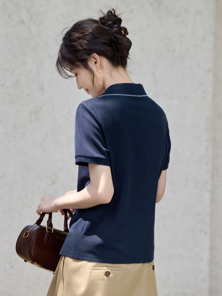 قميص بولو نسائي ضيق يبرز تفاصي - مراجعة Polo Shirt Pique وسعره