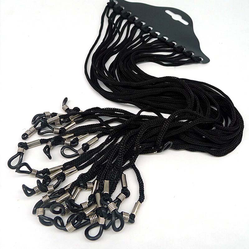 12 قطعة/المجموعة الأسود النايل - مراجعة Sunglass Retainer Cord وسعره