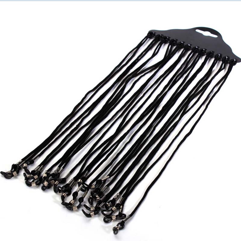 12 قطعة/المجموعة الأسود النايل - مراجعة Sunglass Retainer Cord وسعره
