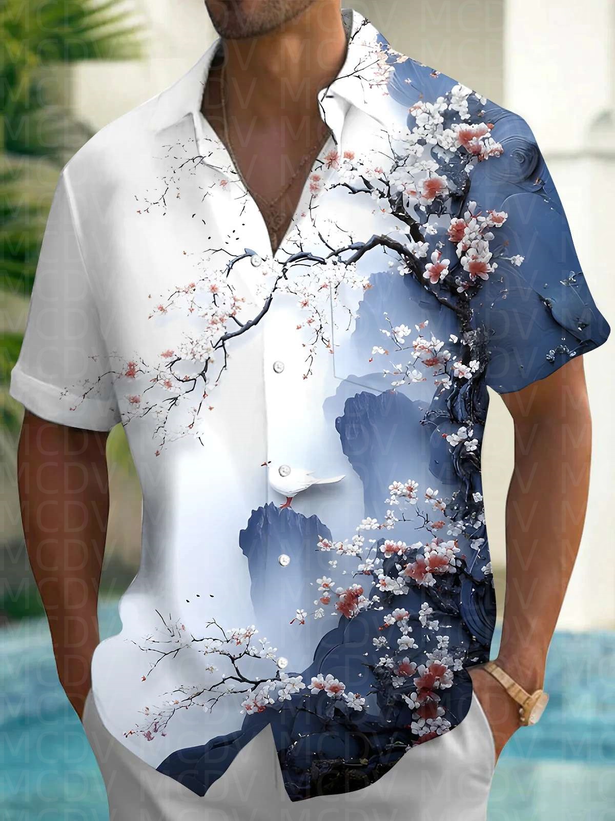 قميص هاواي رجالي بنمط الشمس، ق - مراجعة Shirt Camp Collar وسعره