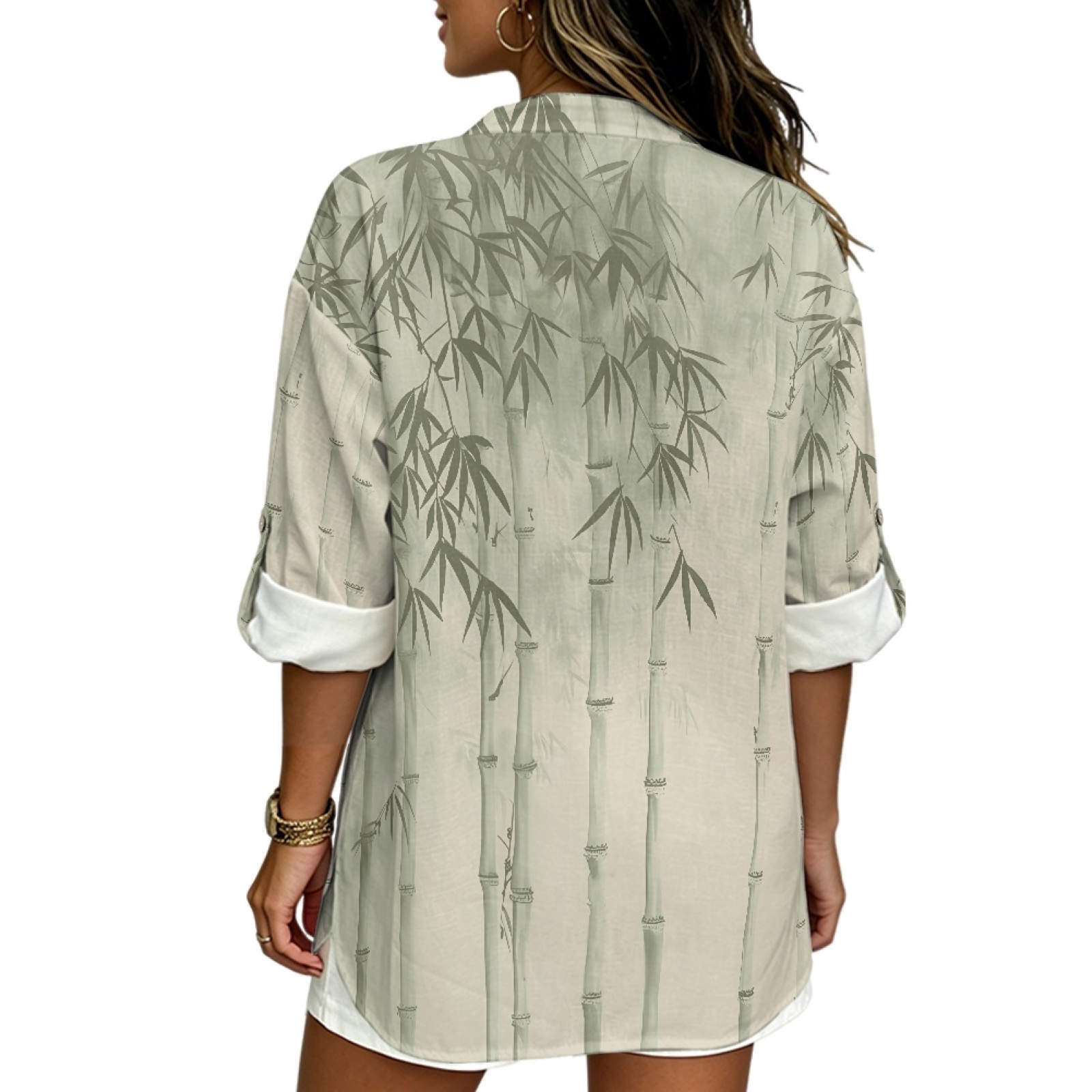 قميص نسائي من الكتان برقبة على - مراجعة Linen Shirt Breathable وسعره