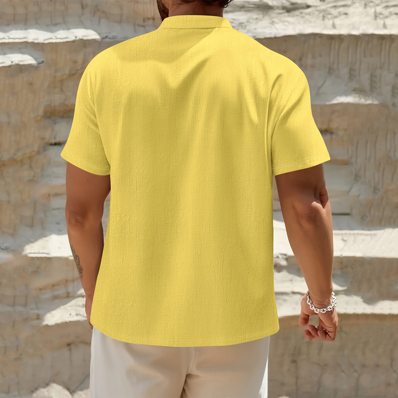 قميص هينلي رجالي من القطن والك - مراجعة Linen Shirt Breathable وسعره