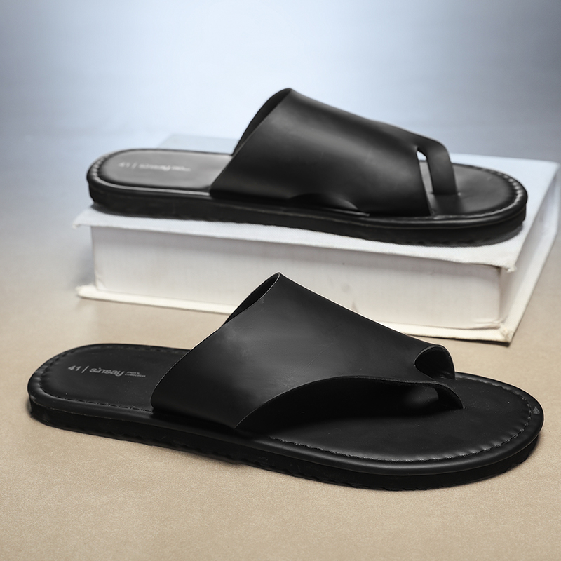 شباشب رجالية عالية الجودة، صنا - مراجعة Flip Flop Leather Men وسعره