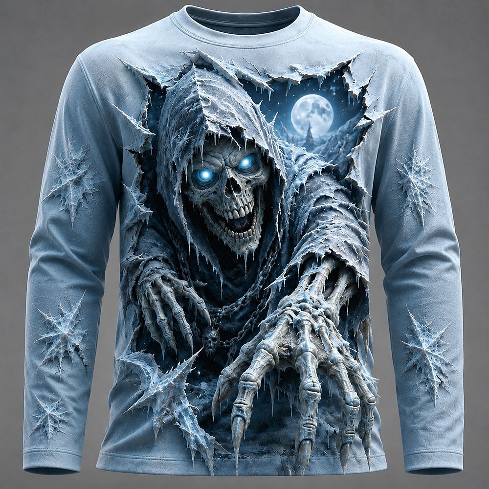 قميص رجالي للهالوين بأكمام طوي - مراجعة Tee Graphic Print وسعره