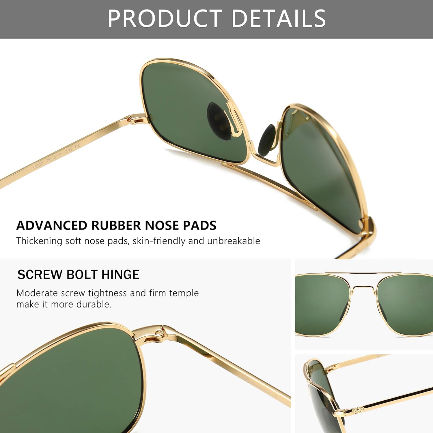 نظارات شمسية رجالية عسكرية الط - مراجعة Sunglasses Aviator Polarized وسعره