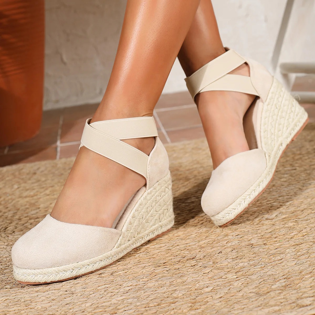 صنادل إسبادريل نسائية بكعب ويد - مراجعة Espadrille Slip On وسعره