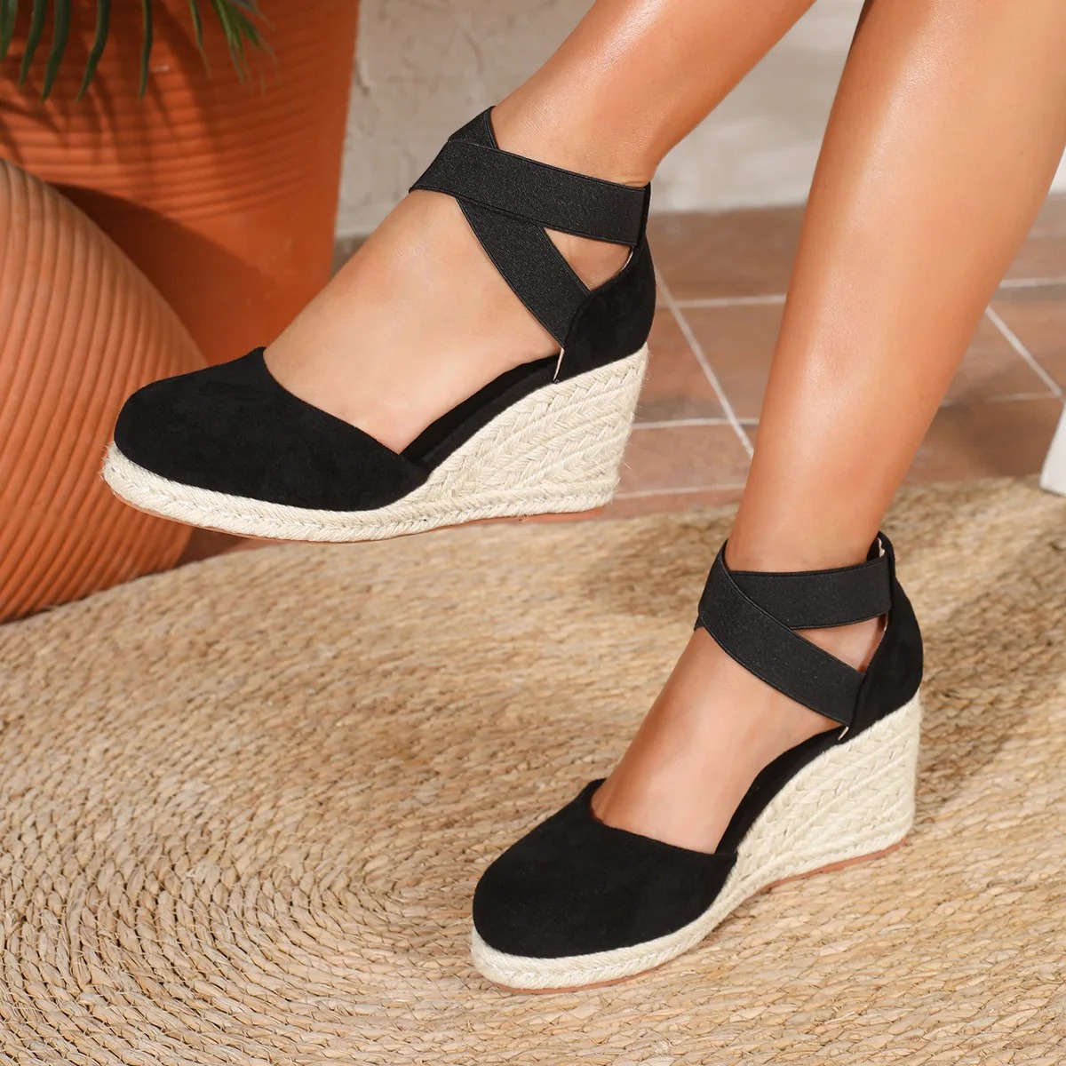 صنادل إسبادريل نسائية بكعب ويد - مراجعة Espadrille Slip On وسعره