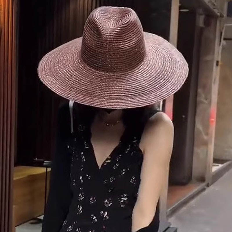 كبير حافة بنما سترو قبعة للنسا - مراجعة Bucket Hat Straw وسعره