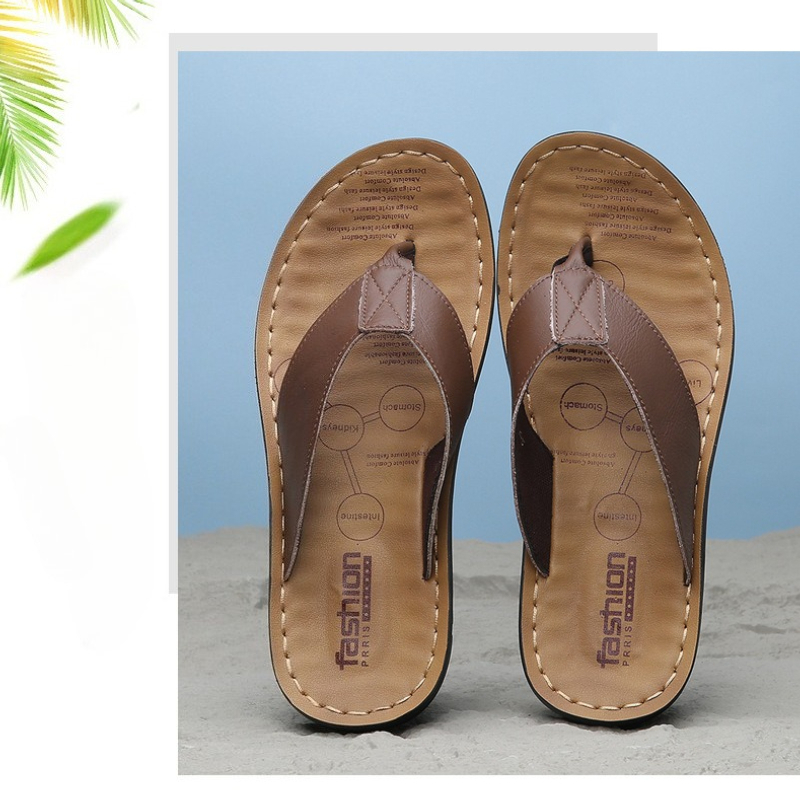 أحذية رجالية جلدية 2026، صنادل - مراجعة Flip Flop Leather Men وسعره