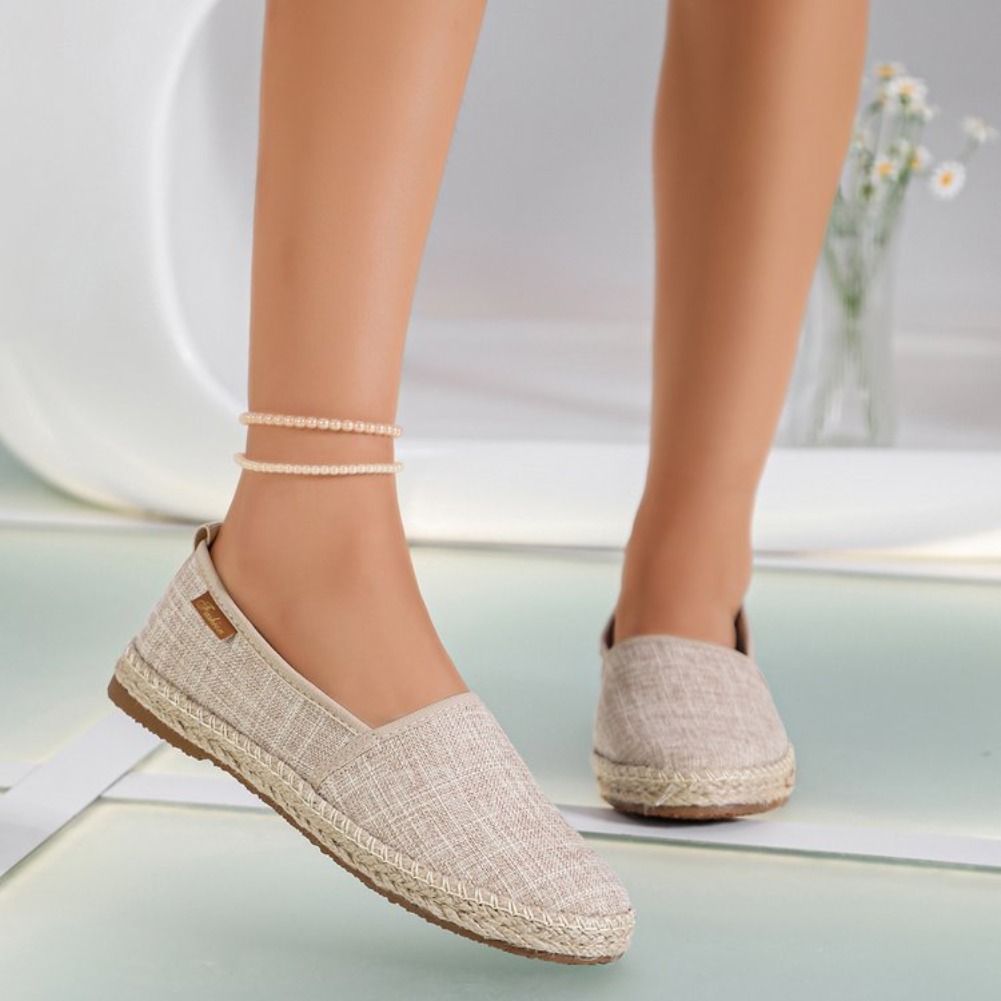 أحذية قماشية مسطحة مريحة للنسا - مراجعة Espadrille Slip On وسعره