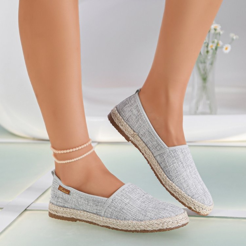 أحذية قماشية مسطحة مريحة للنسا - مراجعة Espadrille Slip On وسعره