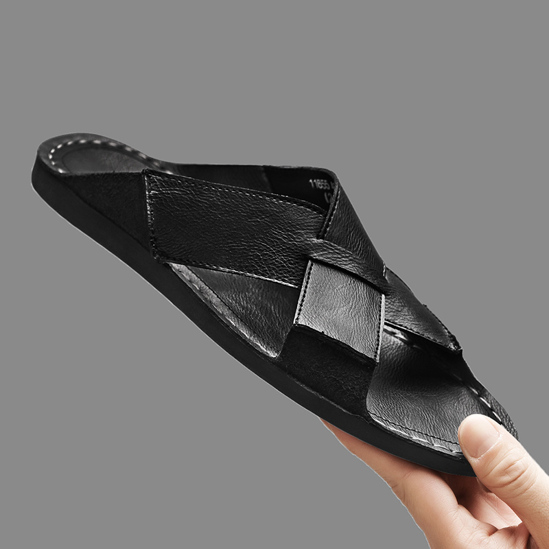موضة جلد أصلي للرجال النعال ال - مراجعة Flip Flop Leather Men وسعره