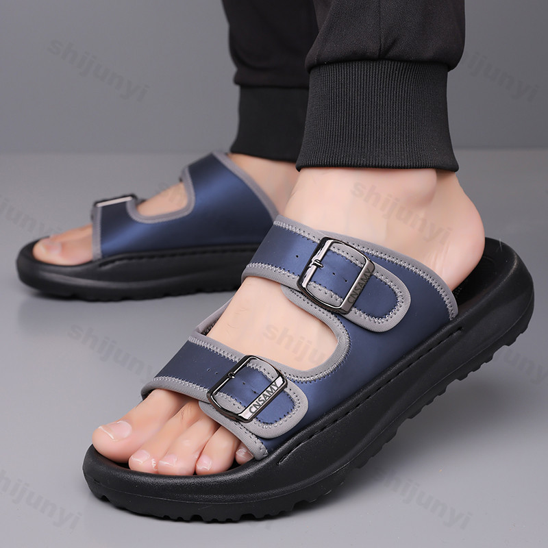 شبشب رجالي 2025 الصيف تنفس في  - مراجعة Flip Flop Leather Men وسعره