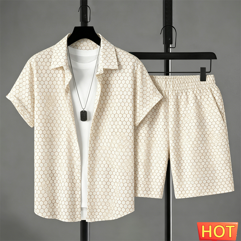 طقم قميص رجالي صيفي متدرج الأل - مراجعة Shirt Camp Collar وسعره