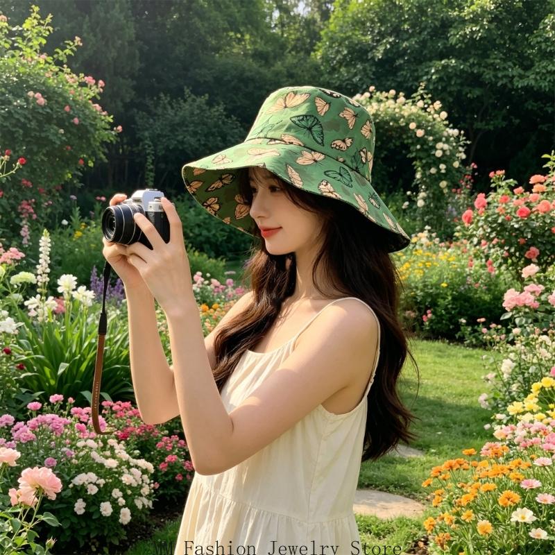 قبعة دلو مطبوعة باللون الأخضر، - مراجعة Packable Hat Nylon وسعره