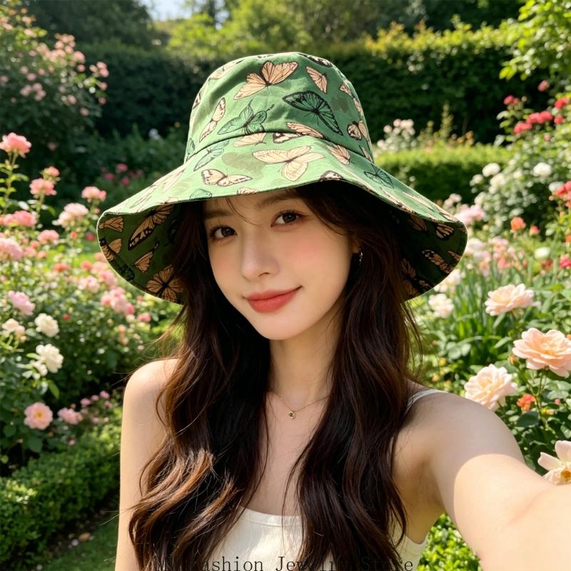 قبعة دلو مطبوعة باللون الأخضر، - مراجعة Packable Hat Nylon وسعره