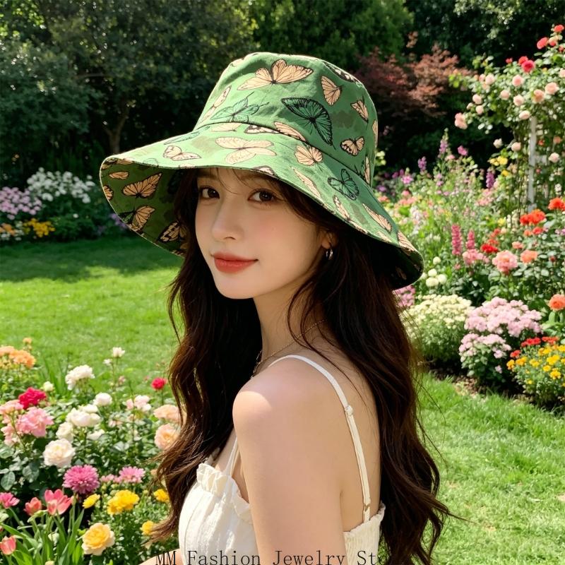 قبعة دلو مطبوعة باللون الأخضر، - مراجعة Packable Hat Nylon وسعره
