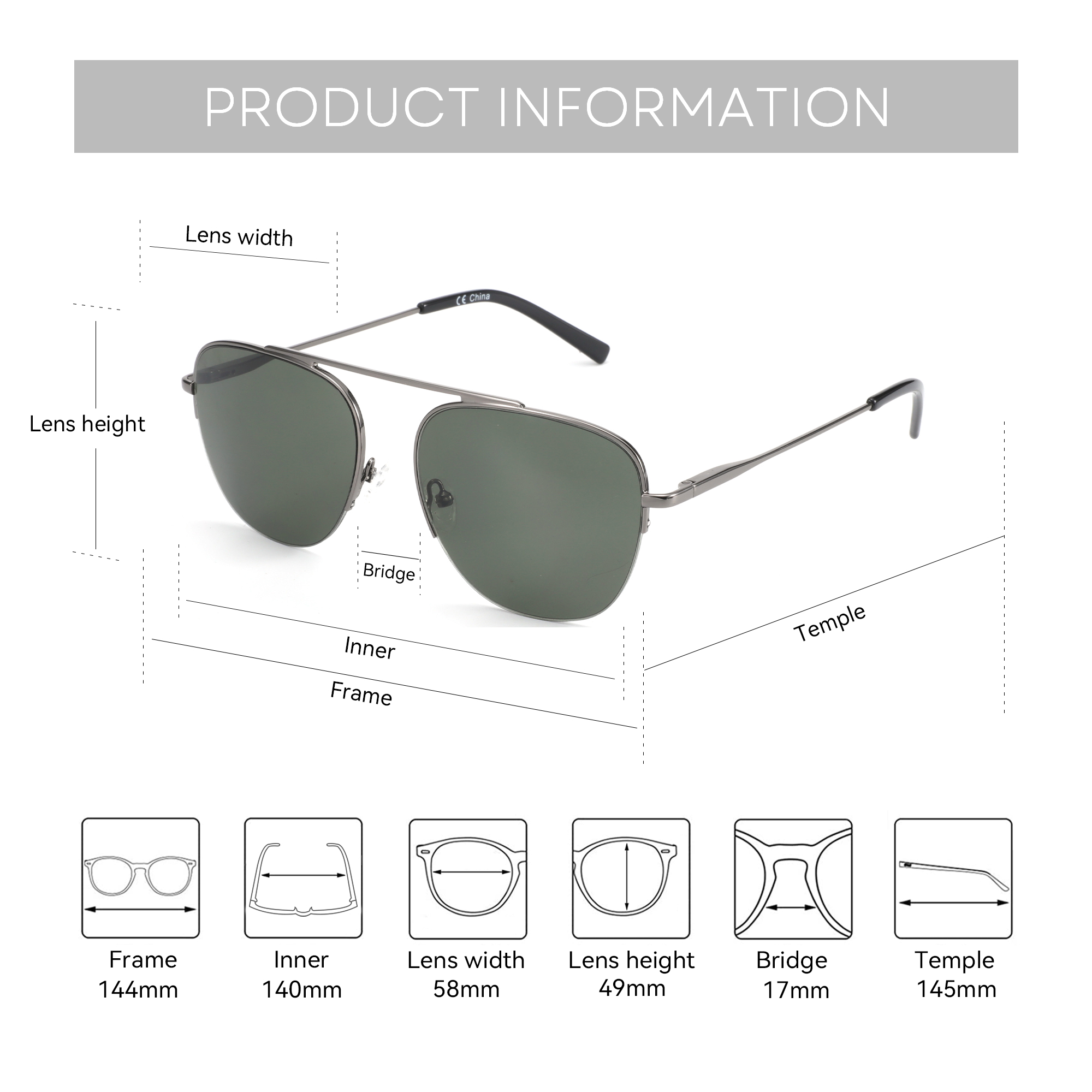 نظارات شمسية مستقطبة عصرية من  - مراجعة Sunglasses Aviator Polarized وسعره