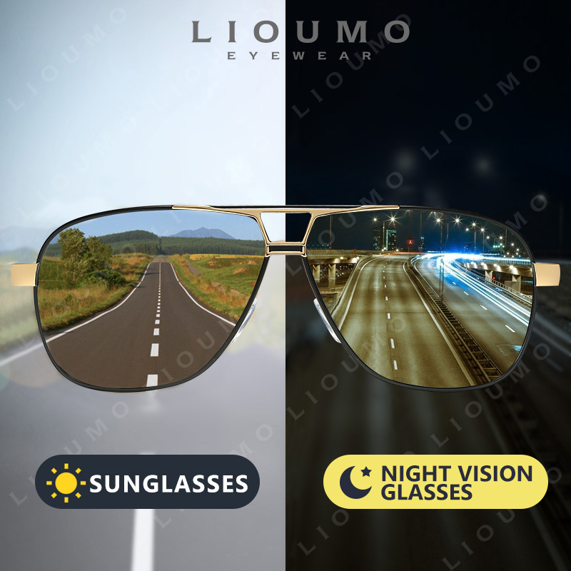 نظارات شمسية من LIOUMO للرجال، - مراجعة Sunglasses Aviator Polarized وسعره